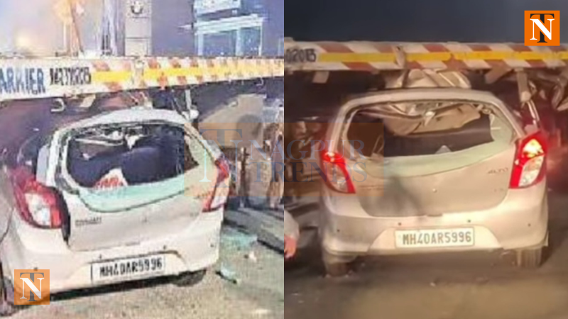 Four Youngsters Critically Injured in Collision Between Maruti Alto and Trailer on Wadi Road